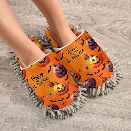 Burbuja Halloween Pumpkin Mop Slippers for Home Cleaning