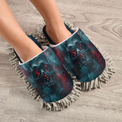 Green Misty Skeleton Cleaning Slippers