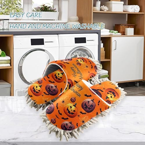 Burbuja Halloween Pumpkin Mop Slippers for Home Cleaning