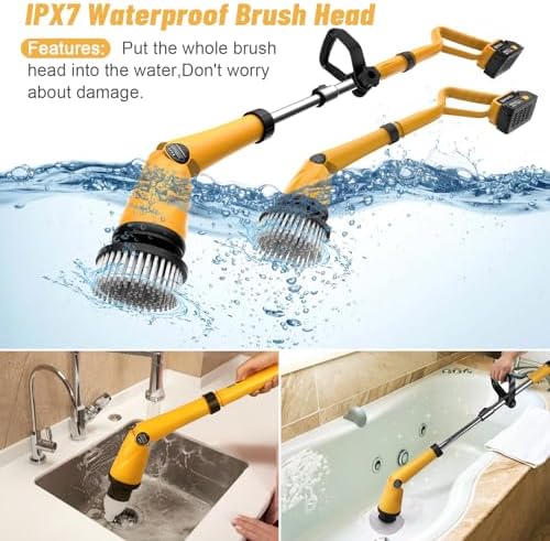 Qimedo Q2 Pro 1500 RPM Electric Spin Scrubber with 2 Batteries