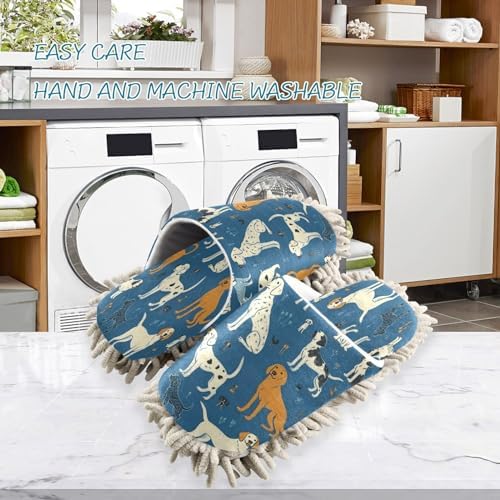Zhirexin Corgi Cleaning Slippers Mop Shoes