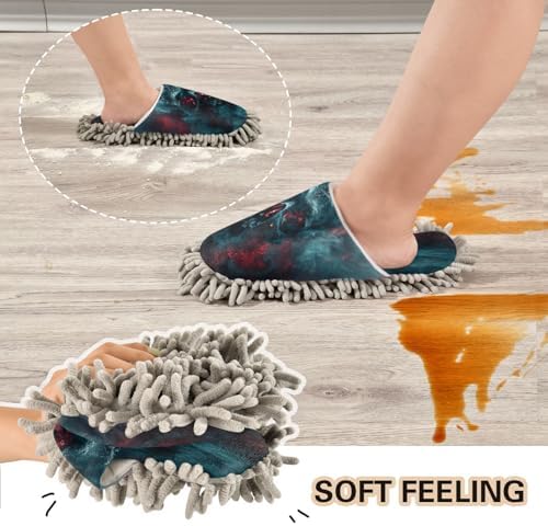 Green Misty Skeleton Cleaning Slippers