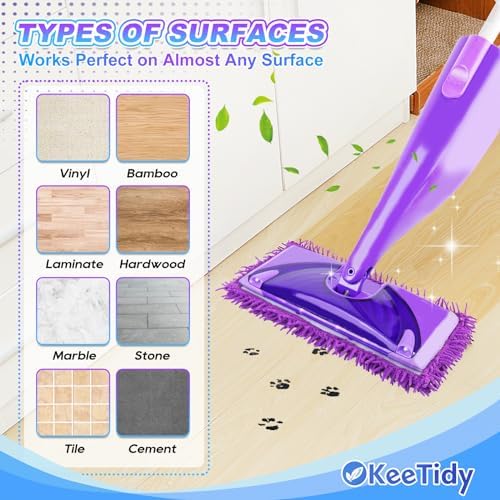 KeeTidy Reusable Mop Pads for Swiffer Wet Jet 5 Pack 1