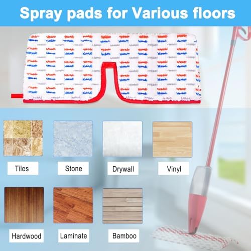 8 Pack Promist Max Mop Pads Compatible with O-Cedar