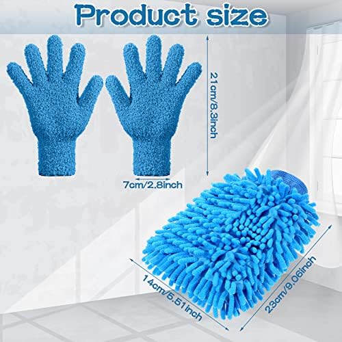 Potchen 6 pcs Microfiber Dusting Gloves and Mitt