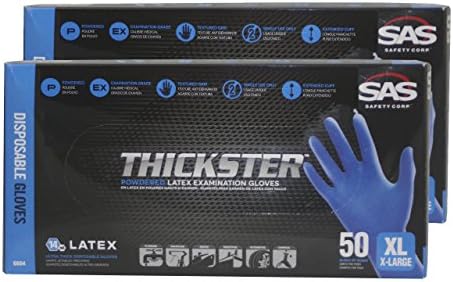 SAS 6604 Thickster Textured Latex Gloves 2 Boxes XL