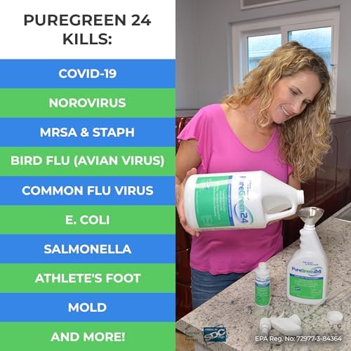PureGreen24 Value Pack Disinfectant - Safe Effective Odorless