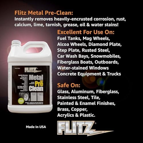 Flitz Metal Pre-Clean - 1 Gallon USA-Made Cleaner