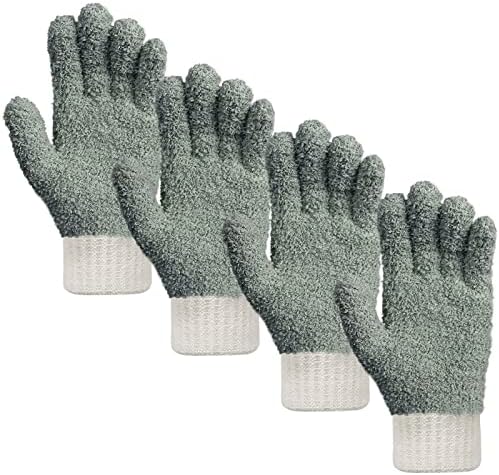 MIG4U Reusable Microfiber Dusting Gloves 2 Pairs