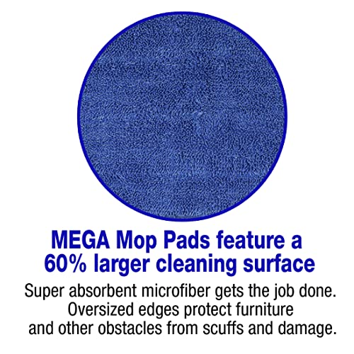 CleanAide All Purpose Super Absorbent Microfiber Mop Pads 6-Pack