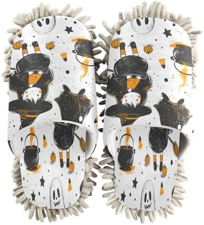 Zhirexin Halloween Mopping Slippers for Men Women
