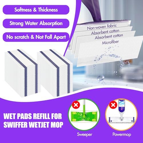 30 Count LWbrazl Mop Pad Refills for Swiffer Wet Jet
