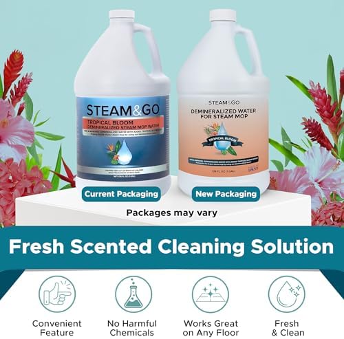 Steam Go Demineralized Water - 128 Fl Oz PVC-Free Multi-Surface