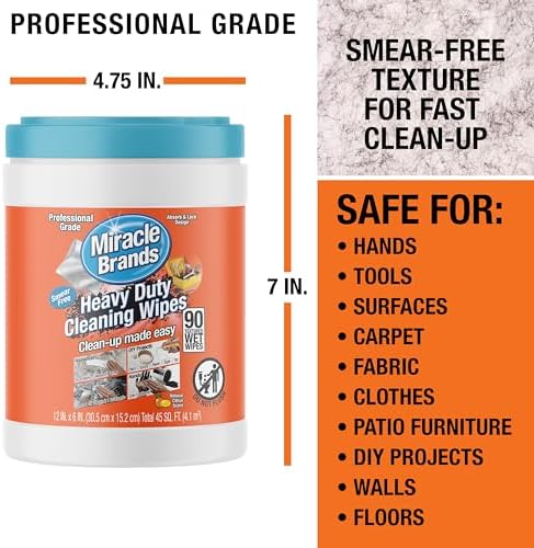 MiracleWipes Heavy Duty Cleaning 90 Count Wipes