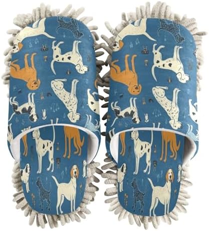 Zhirexin Corgi Cleaning Slippers Mop Shoes