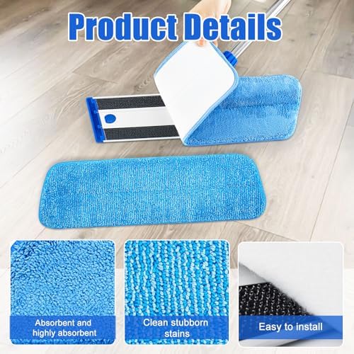 Aruihm Flat Mop with Adjustable Handle and 360 Swivel Head