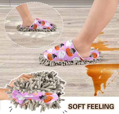 Burbuya Boo Animal Mop Slippers for Home Cleaning