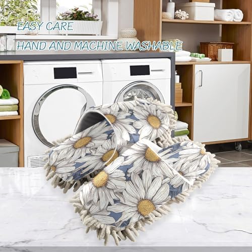 Zhirexin Daisy Flower Kitchen Cleaning Slippers