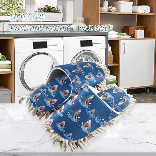 Burbuja Cartoon Sharks Cleaning Slippers for Home Kitchen