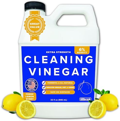 Tillbrook Cleaning Vinegar - 32 oz Extra Strength 6 Acidity Lemon Scented