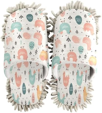 Bulletgxll Mop Slippers - Microfiber Washable Floor Cleaning Slippers