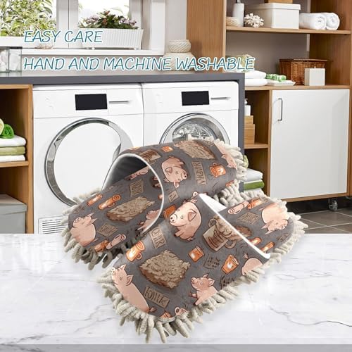 Baby Pigs Mopping Slippers - Washable Comfortable