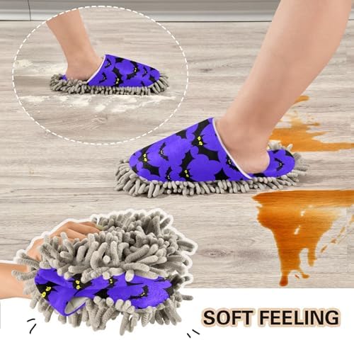 Burbuja Cartoon Bats Mop Slippers for Home Kitchen