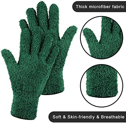Bencailor 6 Pairs Microfiber Dusting Gloves