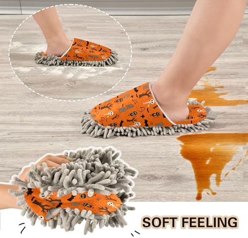 Burbuja Playful Skeletons Mop Slippers for Women Men
