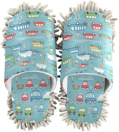 Zhirexin Comfortable Cleaning Slippers with Microfiber Mop Pads 1