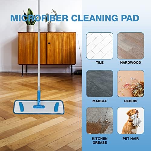 12 Pack Reusable Microfiber Mop Pads for Hard Floors