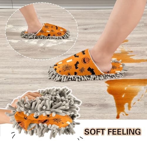 Burbuja Bat Candle Mop Slippers for Home Cleaning
