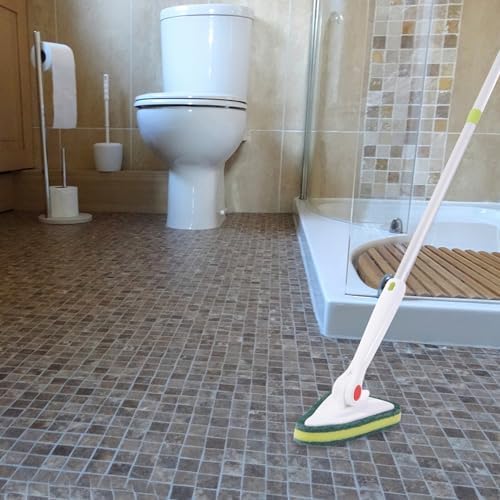 2pcs Floor Brush Head Replacement for Bathroom Cleaning