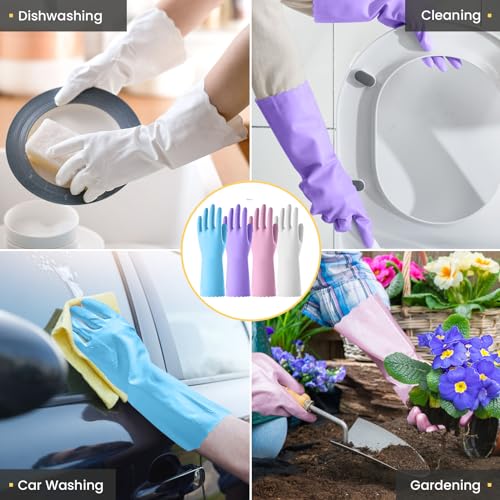 KAQ Reusable Rubber Gloves for Dishwashing and Cleaning 1