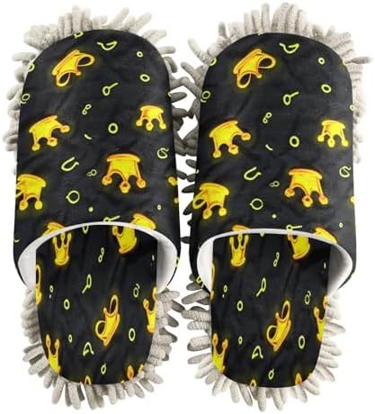 Zhirexin Mop Slippers with Microfiber Sole for House Cleaning
