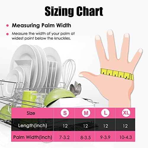 IUCGE Reusable Rubber Cleaning Gloves 3 or 6 Pairs