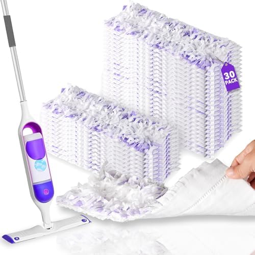 Guettsy 30 Pack Swiffer Power Mop Pads Refills