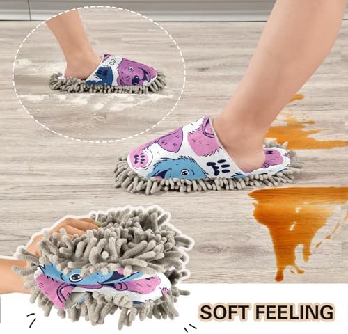Bulletgxll Cartoon Dogs Mopping Slippers - M