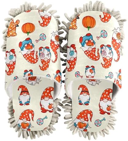 Burbuja Halloween Gnomes Mop Slippers for Home Cleaning