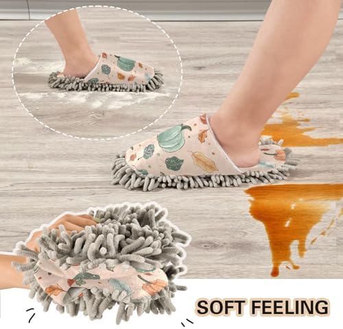 Zhirexin Cleaning Slippers with Microfiber Mop Pad