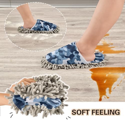 Zhirexin Blue Mopping Slippers for Home Cleaning