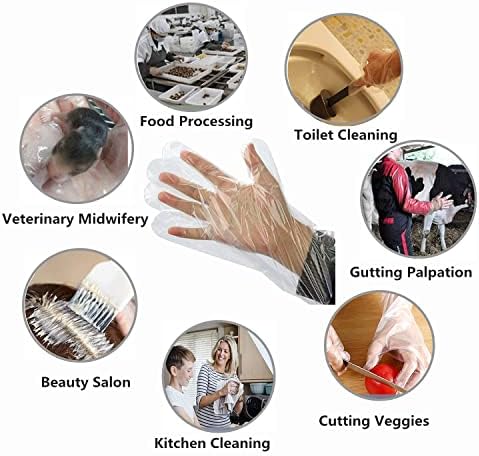50PCS Extra Long Disposable Cleaning Gloves
