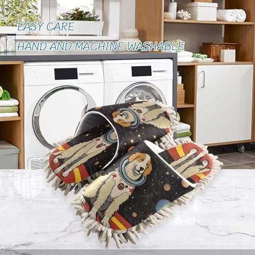 Bulletgxll Space Dog Mopping Slippers - M