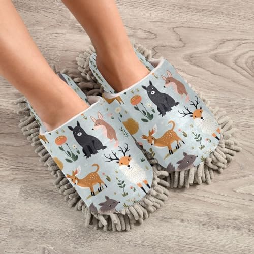 Bulletgxll Cute Animal Mopping Slippers for Men Women