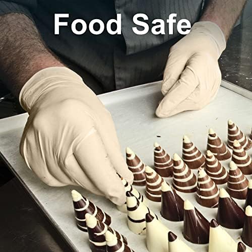 FifthPulse Extra Thick Latex Gloves - 45 Mil Natural Powder Free