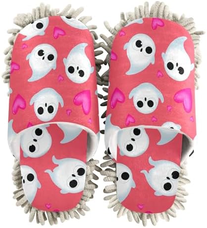 Burbuja Cartoon Ghosts Mop Slippers for Home Use