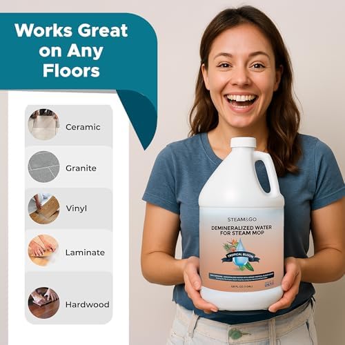 Steam Go Demineralized Water - 128 Fl Oz PVC-Free Multi-Surface