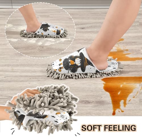 Zhirexin Halloween Mopping Slippers for Men Women