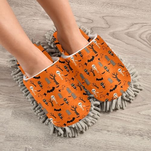 Burbuja Playful Skeletons Mop Slippers for Women Men