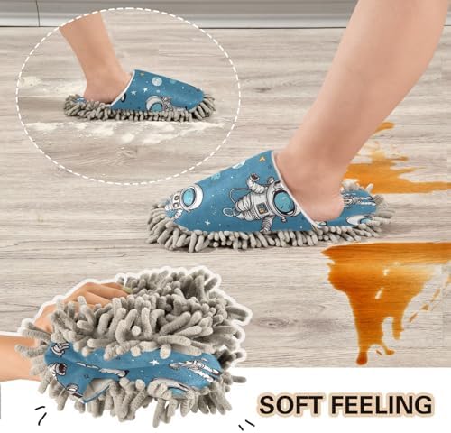 Zhirexin Cleaning Mop Slippers with Microfiber